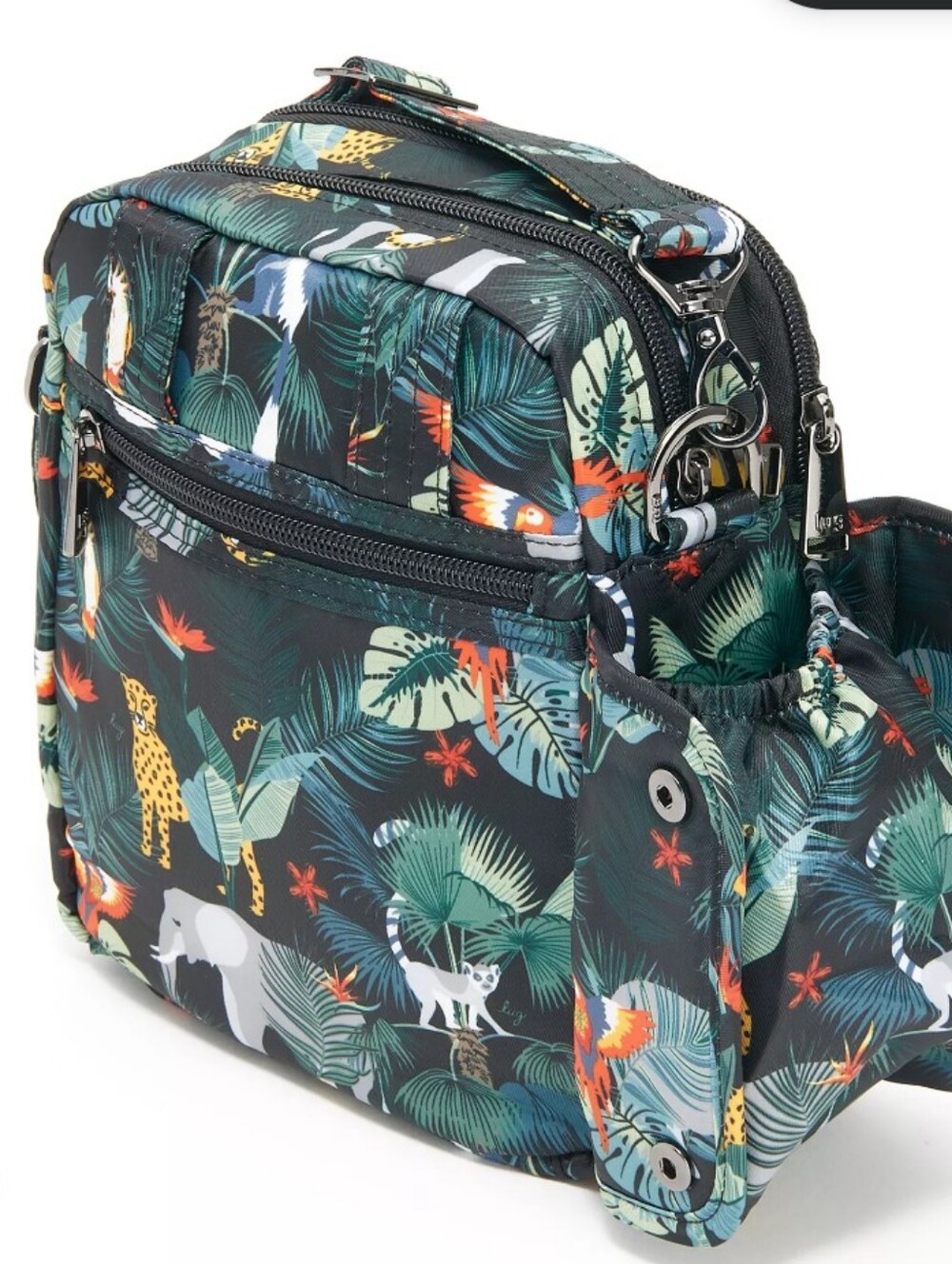 NWT Lug Can Can XL Crossbody Bag Wildlife pattern Quilted Safari Travel Hiking